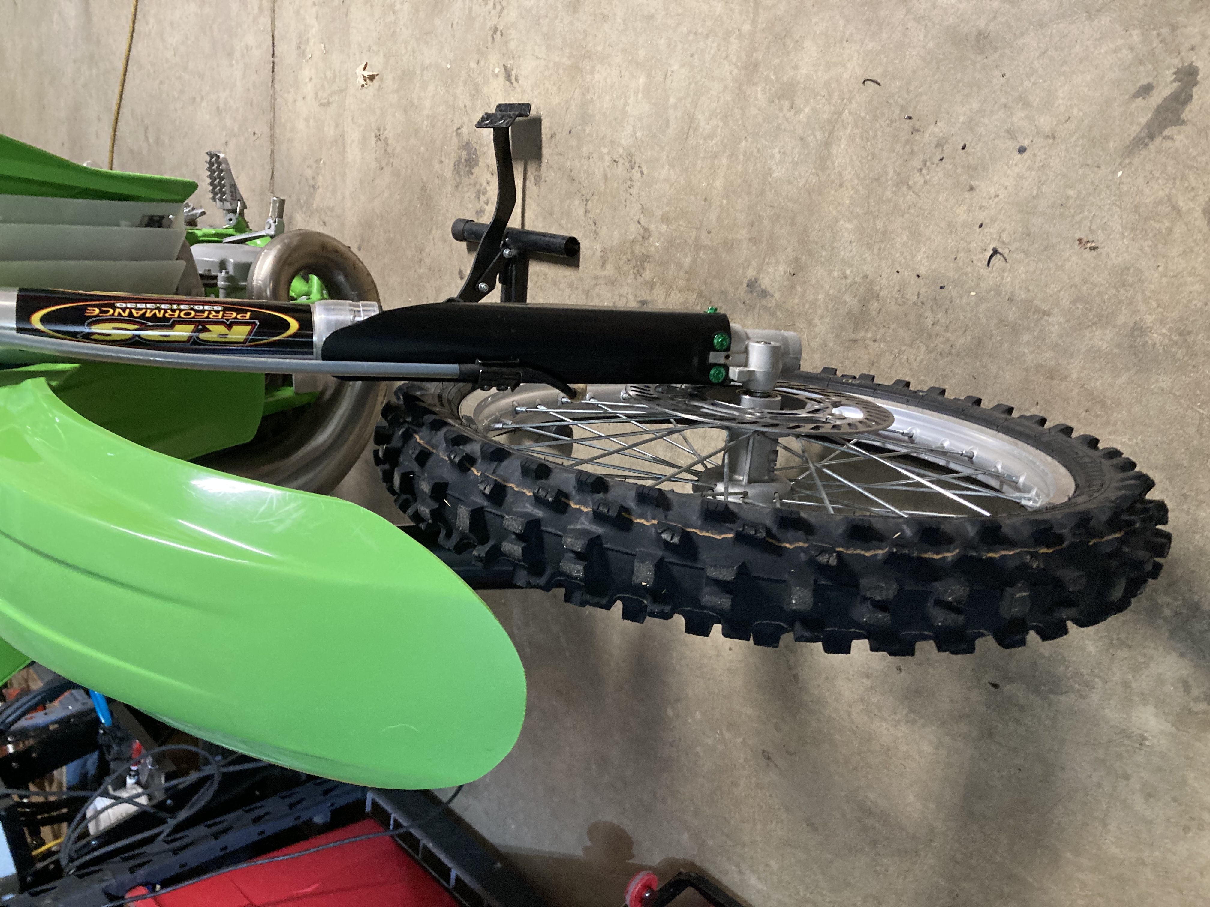 Klx300 fork swap  Acerbis 94 kx guard